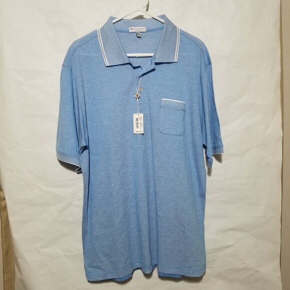 Peter Millar Tailored Fit NWT Polo Shirt Men's XL Harbor Blue MSRP $125 - Picture 1 of 12